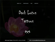 Tablet Screenshot of darklotustattoos.com